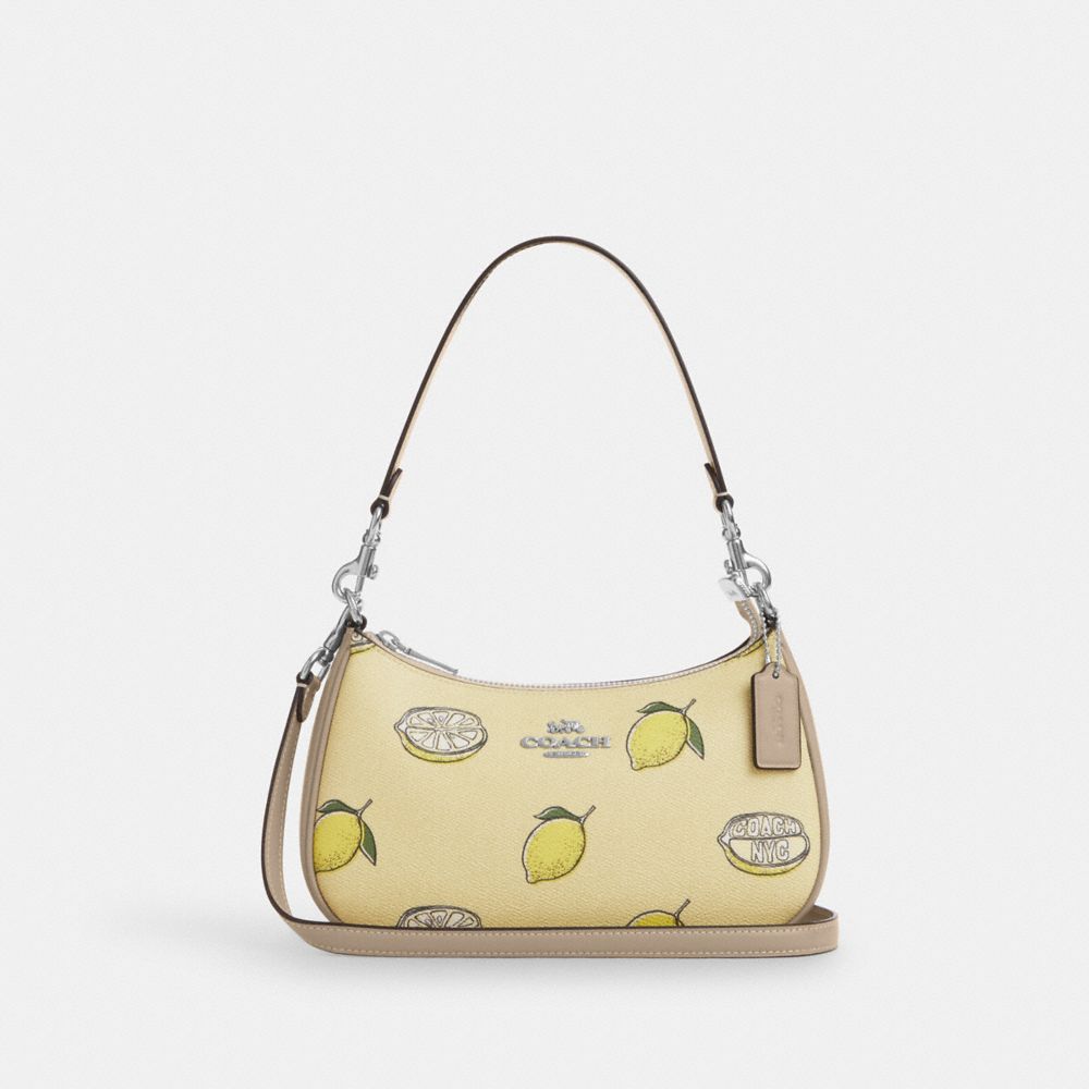 Teri Shoulder Bag With Lemon Print Coated Canvas-Sv-Garden Glade Multi Coated Canvas-Sv-Garden Glade Multi