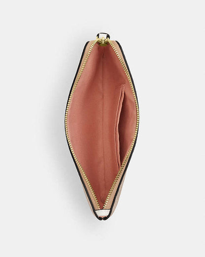 Large Corner Zip Wristlet In Signature Canvas Gold-Sand Multi Gold-Sand Multi