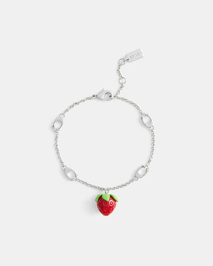 Strawberry Charm Bracelet Silver-Multi Silver-Multi