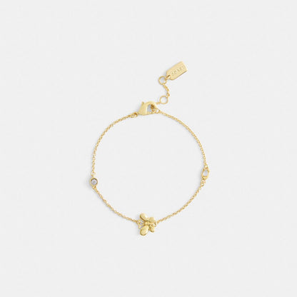 Coach Butterfly Stone Linear Bracelet Gold