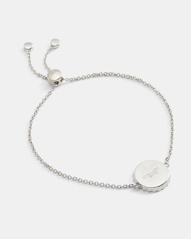 Bottle Cap Slider Bracelet Silver Silver