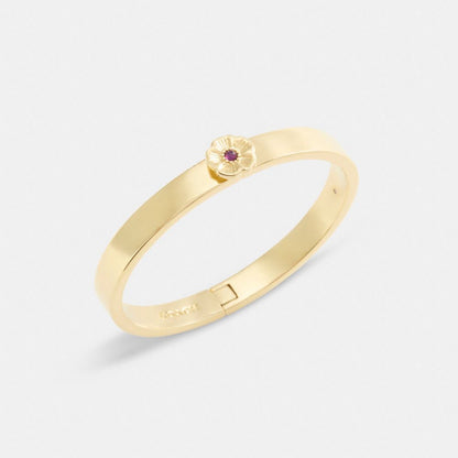 Coach Tea Rose Hinged Bangle Gold