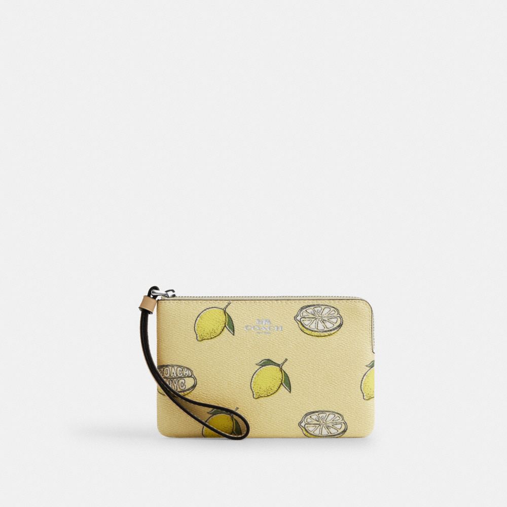 Corner Zip Wristlet With Lemon Print Sv-Garden Glade Multi Sv-Garden Glade Multi