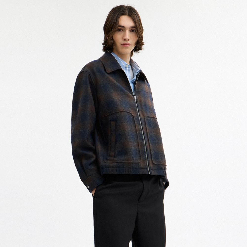 Coach Wool Short Jacket Brown