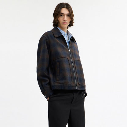 Coach Wool Short Jacket Brown