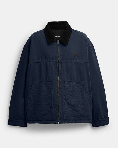 Work Jacket With Quilted Lining Navy Navy