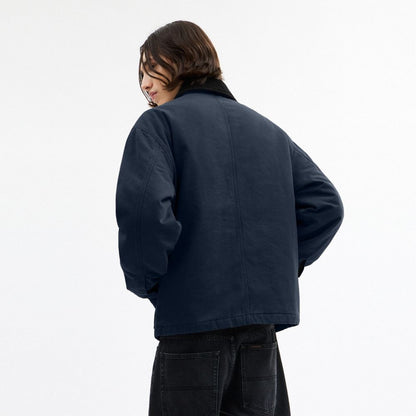 Coach Work Jacket With Quilted Lining Navy