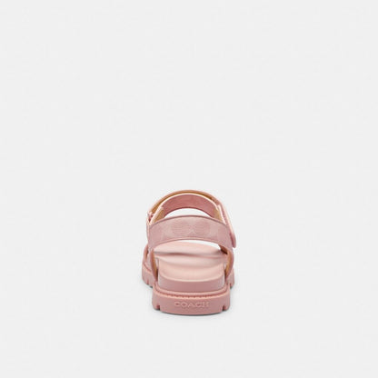 Coach Sport Sandal In Signature Canvas Powder Pink