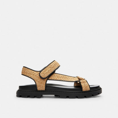 Coach Sport Sandal Toast Black