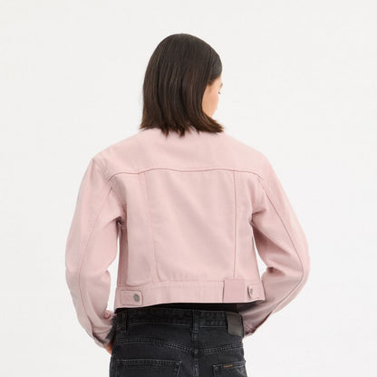 Coach Colorful Signature Denim Jacket Pink