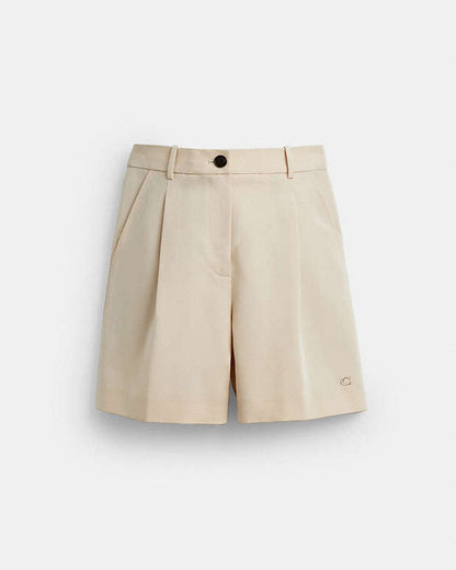 Tailored Shorts In Recycled Polyester Sand Sand