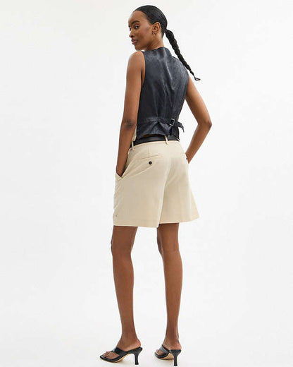 Tailored Shorts In Recycled Polyester Sand Sand