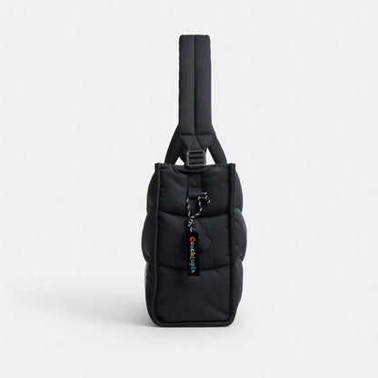 Coach Coachtopia Loop Tote With Wavy Quilting Black 2