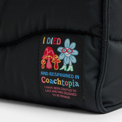 Coach Coachtopia Loop Tote With Wavy Quilting Black 2