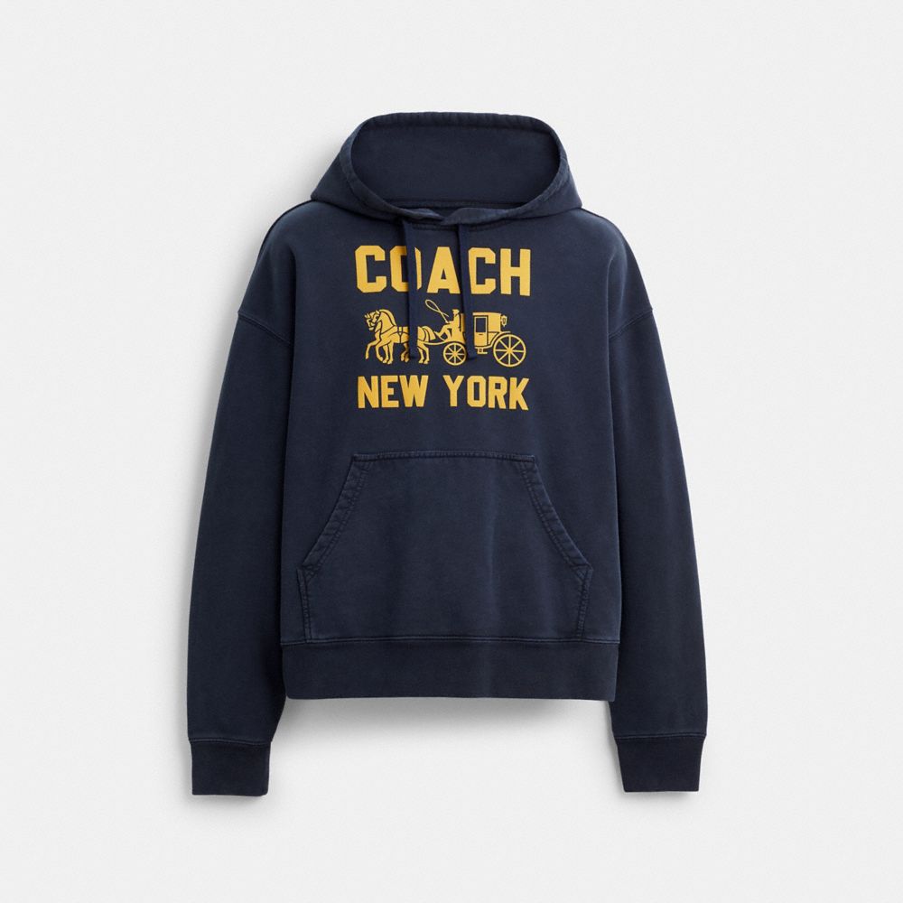 Coach Horse And Carriage Hoodie Navy Blue