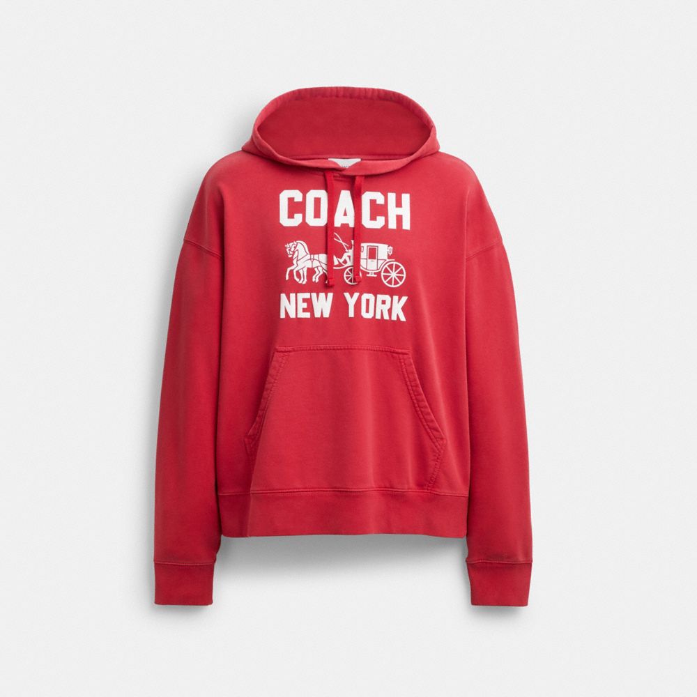 Coach Horse And Carriage Hoodie Red