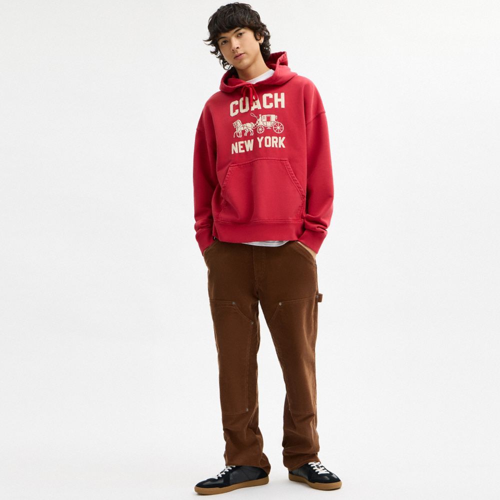 Coach Horse And Carriage Hoodie Red