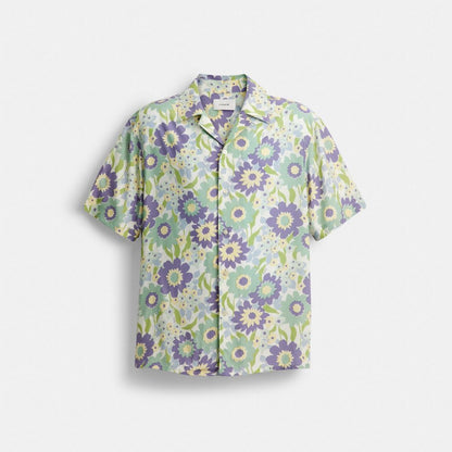 Coach Floral Camp Shirt Purple Floral