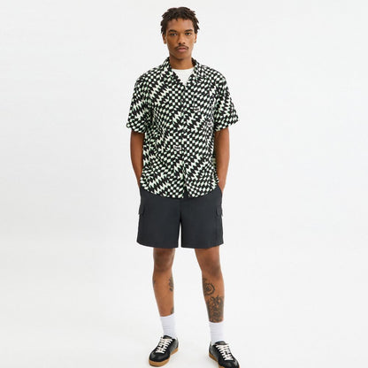 Coach Printed Camp Shirt Black Green Multi