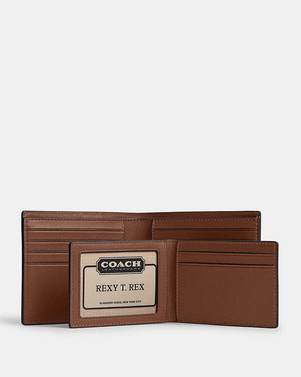 3 In 1 Wallet With Whipstitch Gunmetal-Saddle Gunmetal-Saddle