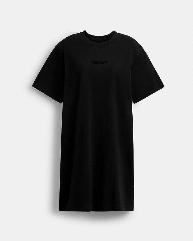 New York T Shirt Dress In Organic Cotton Black Black