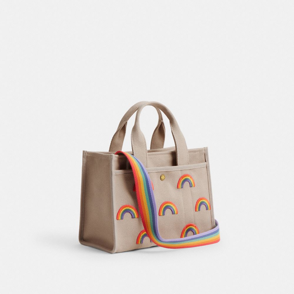Cargo Tote Bag 26 With Rainbow Canvas-Brass-Dark Natural Canvas-Brass-Dark Natural