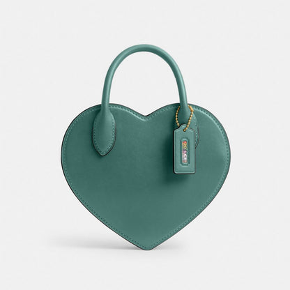 Coach Heart Bag Brass Evergreen