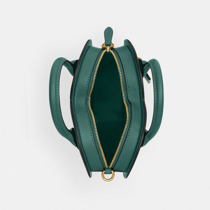 Coach Heart Bag Brass Evergreen