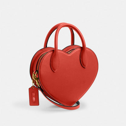 Coach Heart Bag Brass Carmine