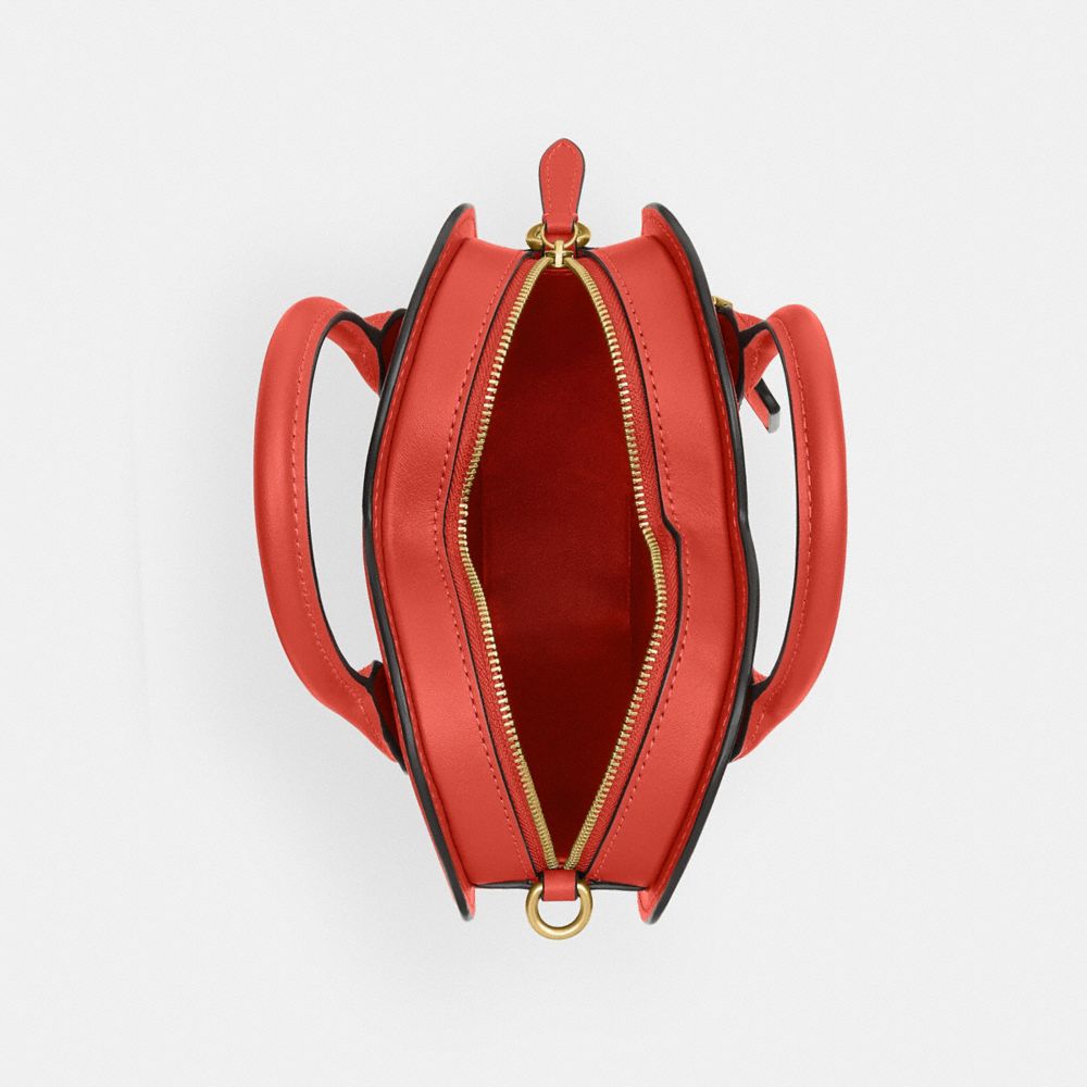 Coach Heart Bag Brass Carmine