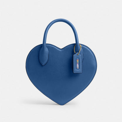 Coach Heart Bag Brass Blue