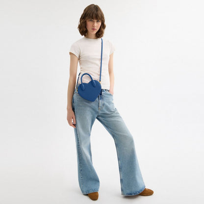 Coach Heart Bag Brass Blue