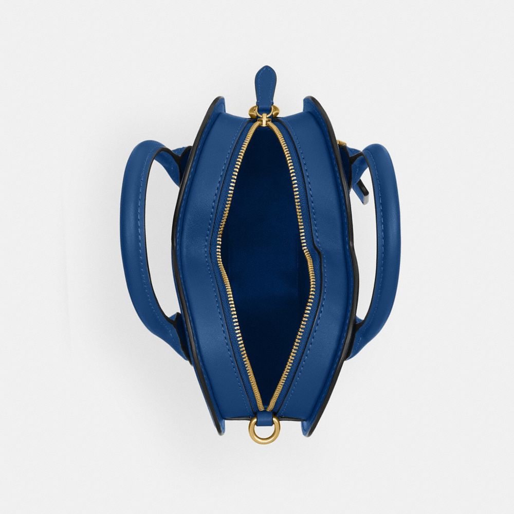 Coach Heart Bag Brass Blue