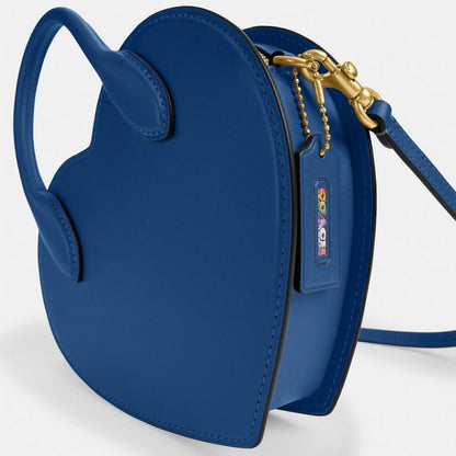 Coach Heart Bag Brass Blue