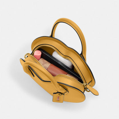 Coach Heart Bag Brass Honeycomb