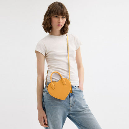 Coach Heart Bag Brass Honeycomb