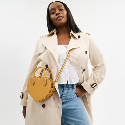 Coach Heart Bag Brass Honeycomb