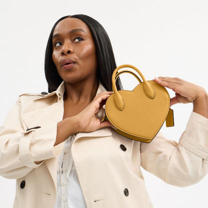 Coach Heart Bag Brass Honeycomb