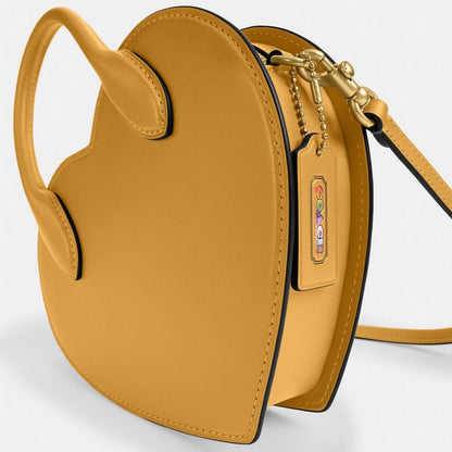 Coach Heart Bag Brass Honeycomb