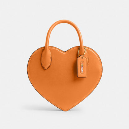 Coach Heart Bag Brass Washed Orange
