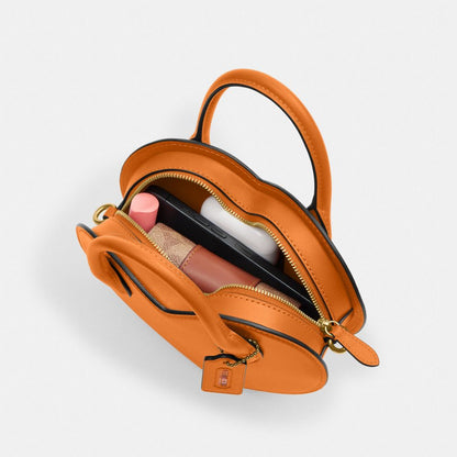Coach Heart Bag Brass Washed Orange