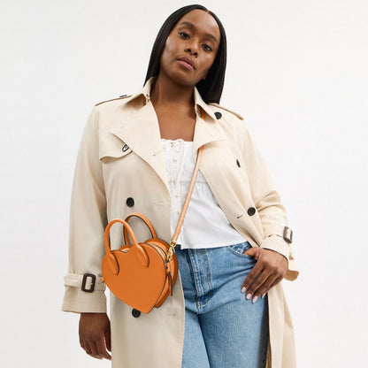 Coach Heart Bag Brass Washed Orange