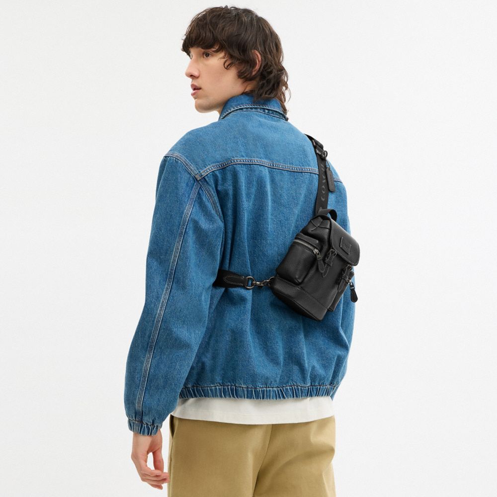 Coach Sprint Sling Pack Black Copper Black