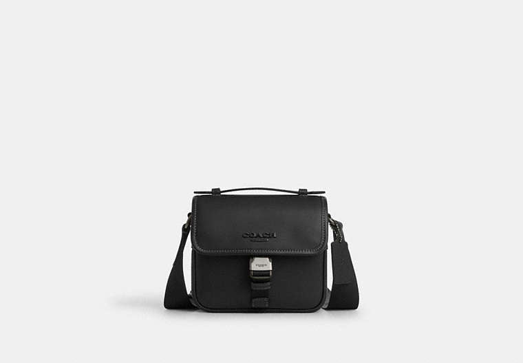 Racer Crossbody Bag Smooth Leather-Gunmetal-Black Smooth Leather-Gunmetal-Black