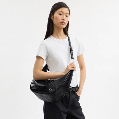 Coach Juliet Sling Bag Silver Black