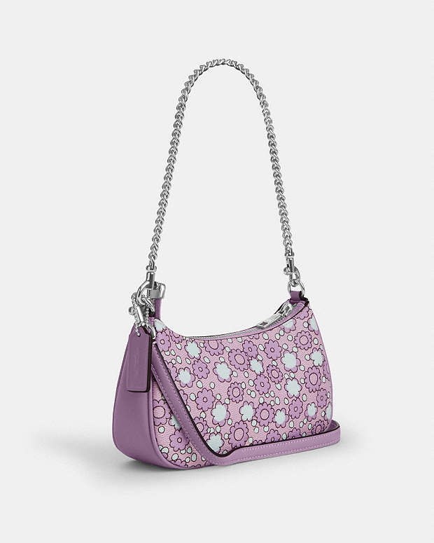 Teri Mini Crossbody Bag With Floral Print Coated Canvas-Sv-Lily Multi Coated Canvas-Sv-Lily Multi