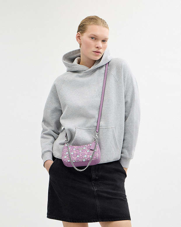 Teri Mini Crossbody Bag With Floral Print Coated Canvas-Sv-Lily Multi Coated Canvas-Sv-Lily Multi