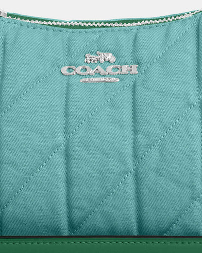 Teri Shoulder Bag Quilted Denim-Sv-Ivy-Green Quilted Denim-Sv-Ivy-Green