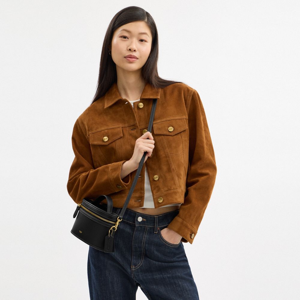 Coach Trail Bag Brass Black