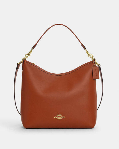Laurel Large Shoulder Bag Smooth Leather-Gold-Tan Smooth Leather-Gold-Tan